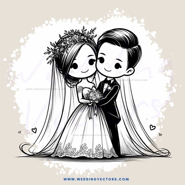 bride and groom hugging each other
