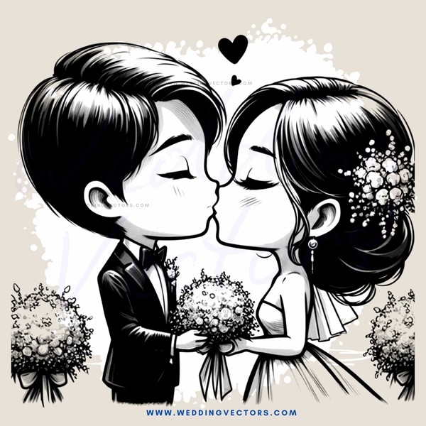 kissing couple portrait