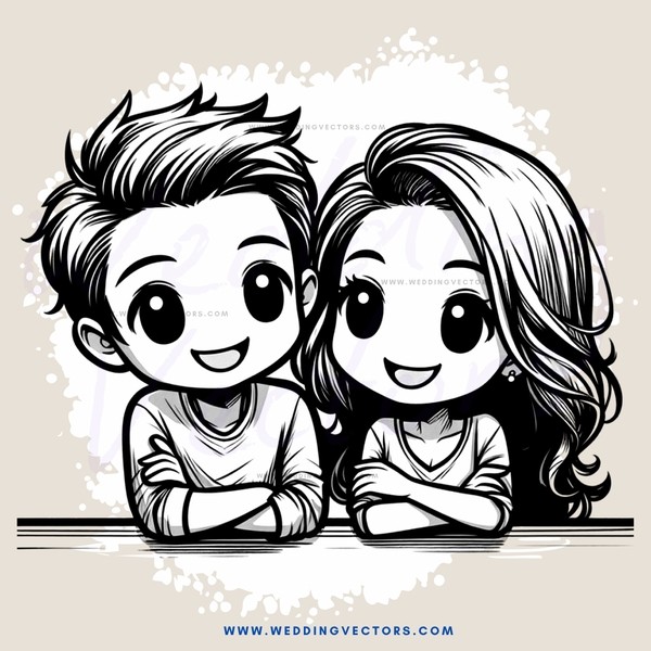 young couple smiling together