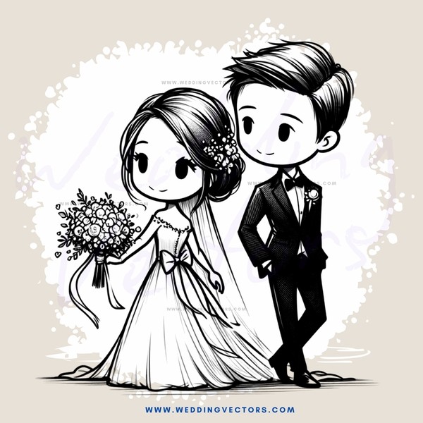 a bride and groom