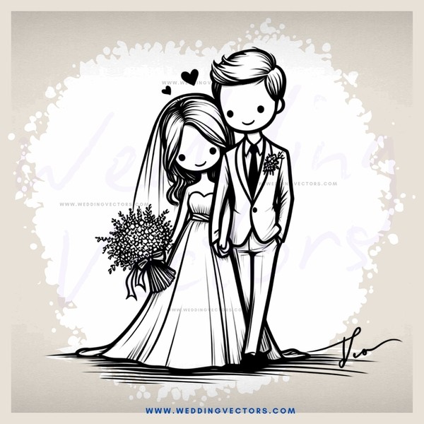 wedding portrait of bride and groom