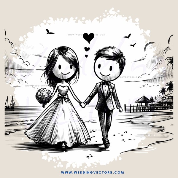 couple holding hands on beach