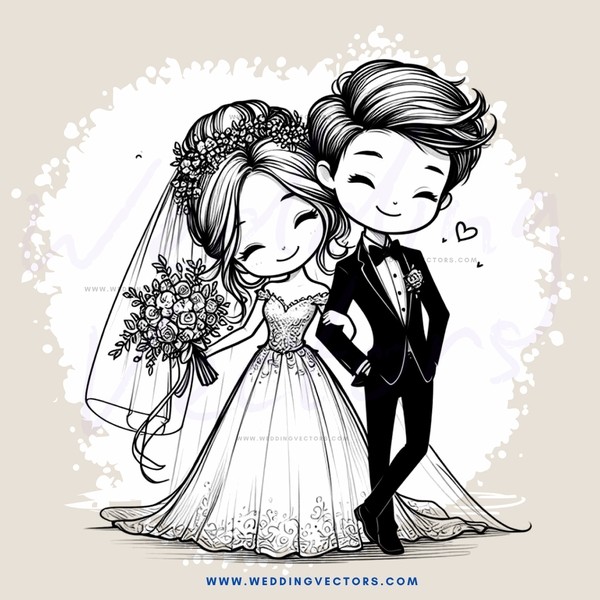 a bride and groom pose for their wedding picture