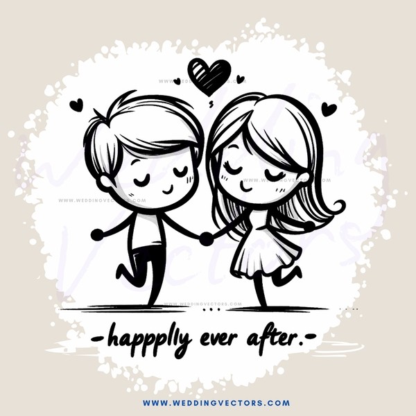 boy and girl hugging with i heart love symbols