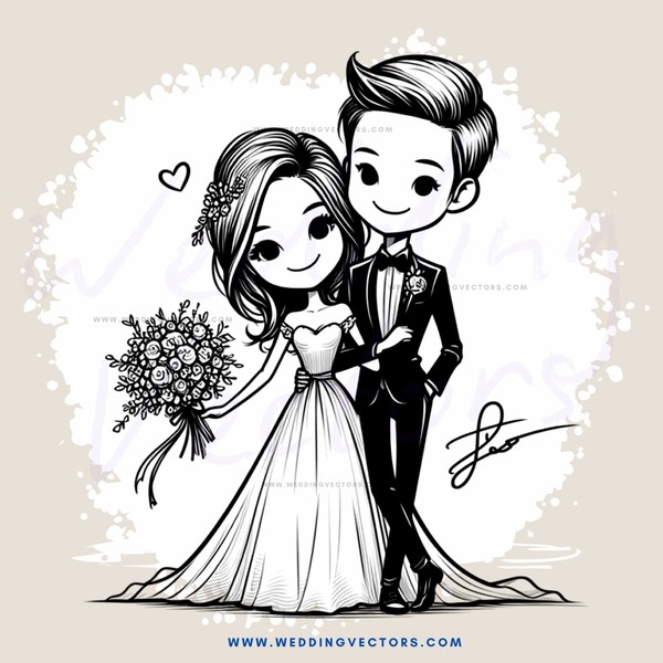 a couple posing for picture with bride holding flowers
