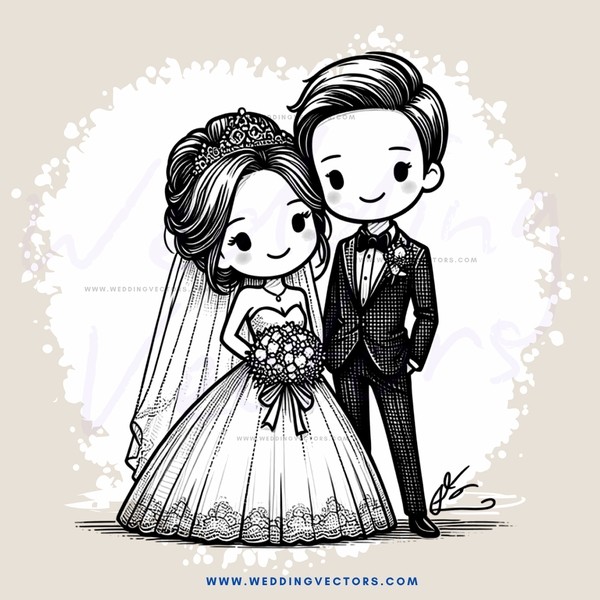 a bride and groom