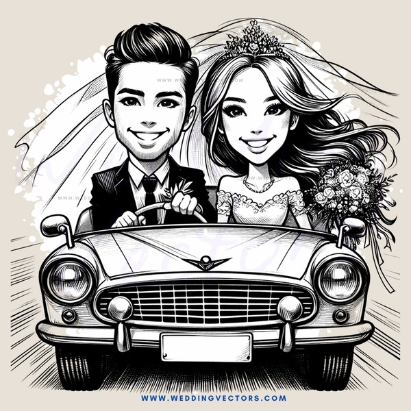 a carriage ride for the happy couple