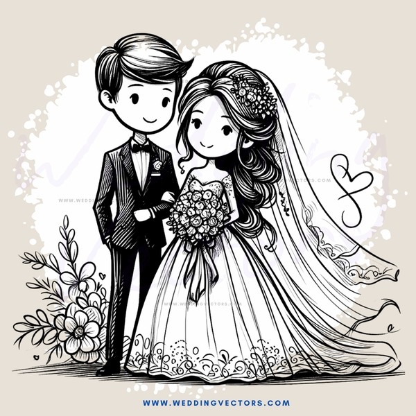 a bride and groom in wedding photoshoot