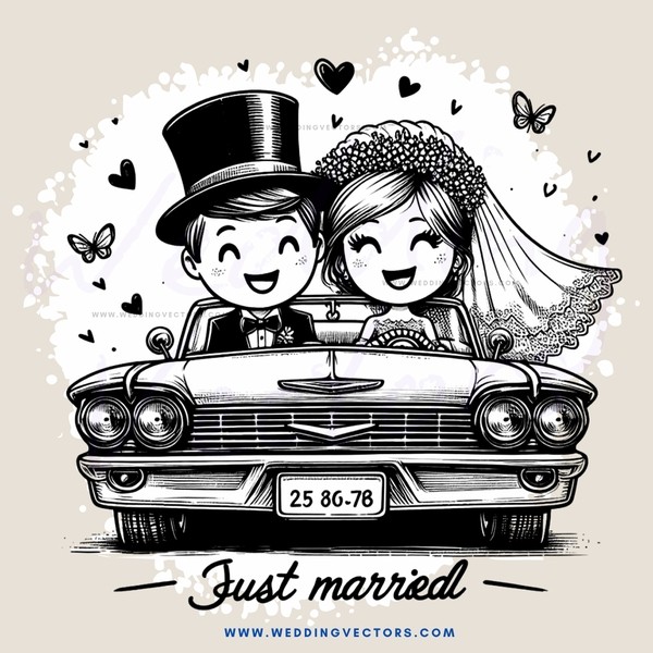 car and couple wedding gift