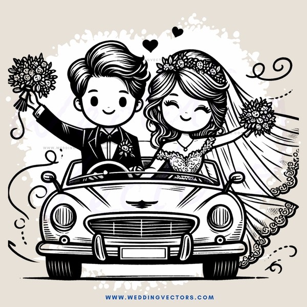 a couple on their wedding day