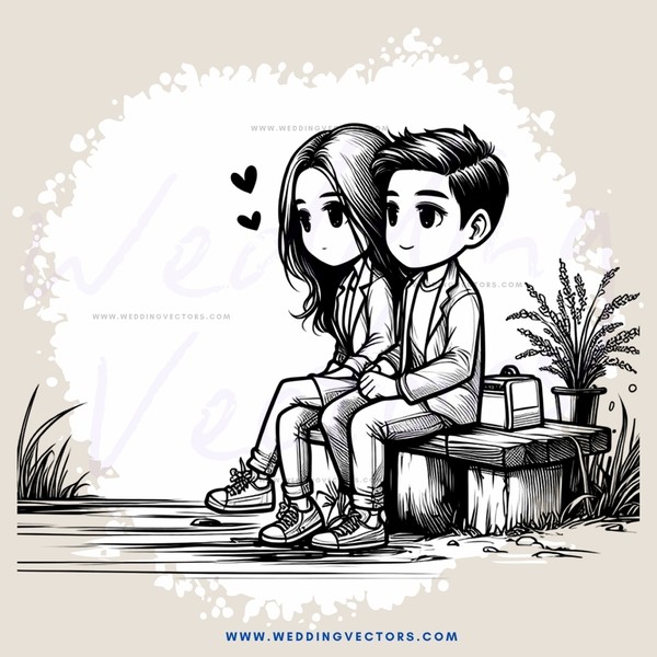 lovebirds on bench