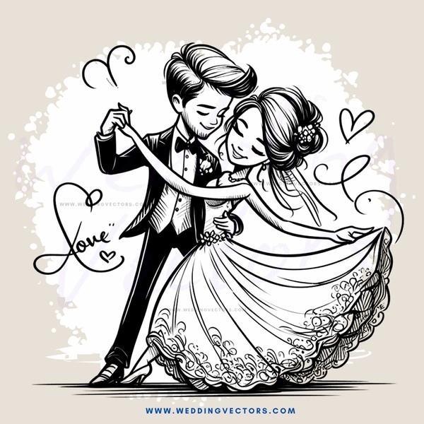 a wedding dance between man and woman