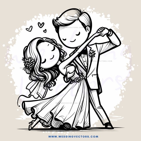 love and dance in wedding attire
