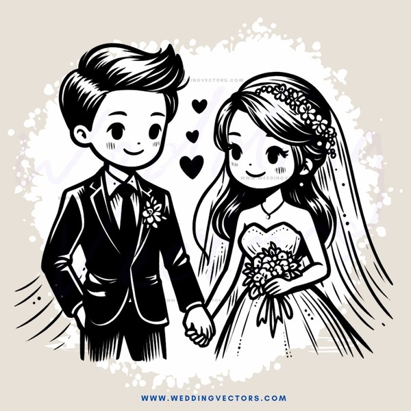 a couple holds hands and poses for each other
