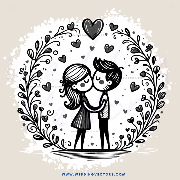 lovers embrace