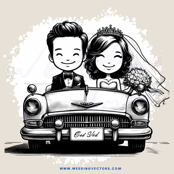 a cartoon wedding