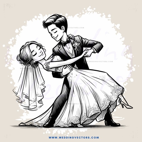 a couple dancing together at their wedding