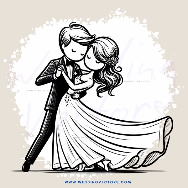 couple dancing together in black and white photo