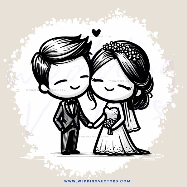 a couple in wedding attire