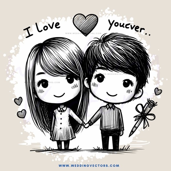 love you forever valentine's day gift card cover (print)