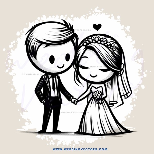 a wedding portrait in black and white