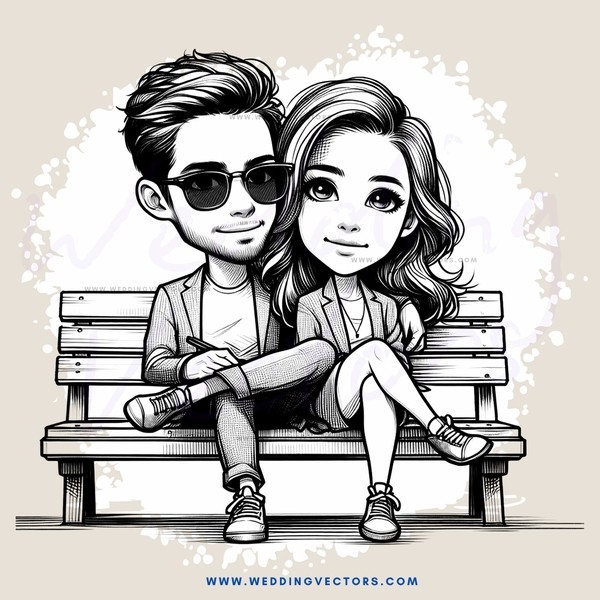 a man and woman sitting on a bench