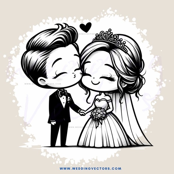 the newlyweds kiss