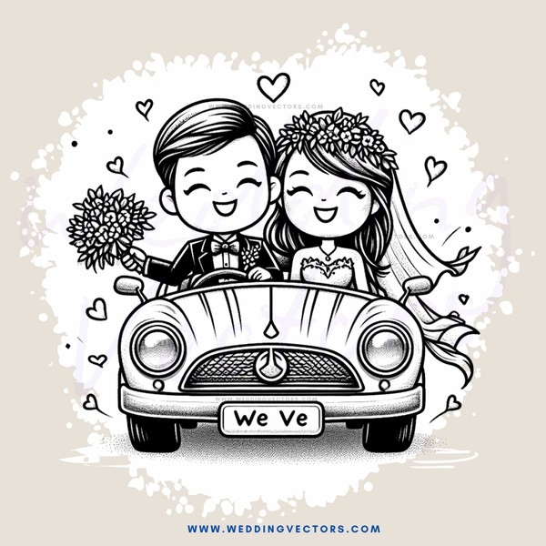 we ve wedding caricature