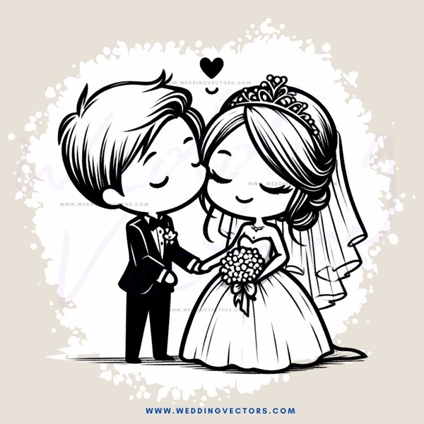 a bride and groom share their kisses