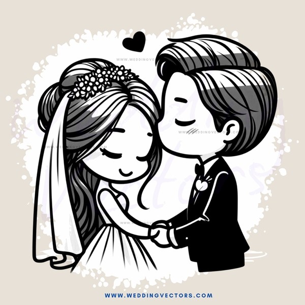 a bride and groom hug