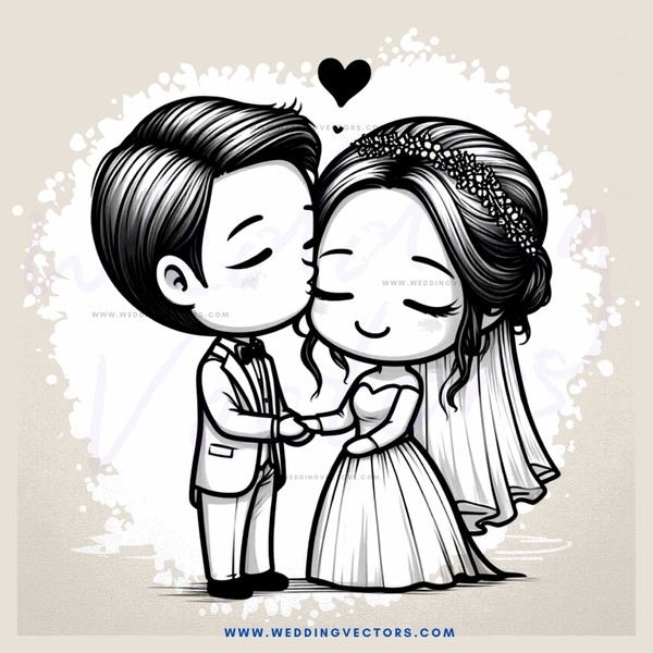 a couple in black and white