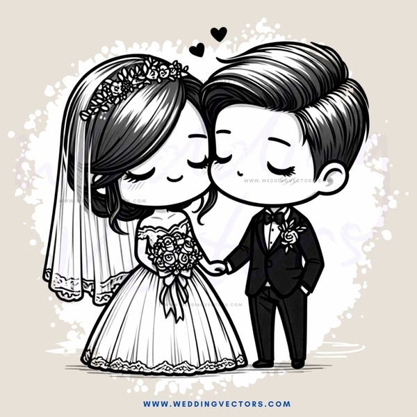 wedding couple kissing