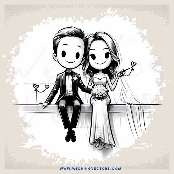 a wedding picture with man and woman smiling