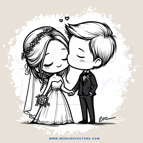 a bride and groom holding hands