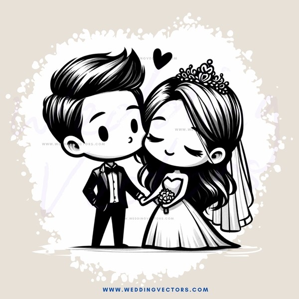 bride and groom kissing
