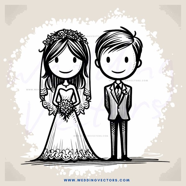 wedding portrait in black and white style