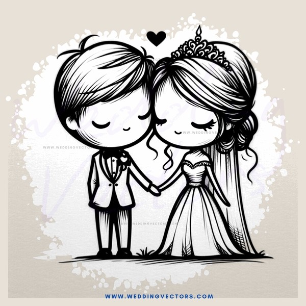 a couple in eternity ring clip art image