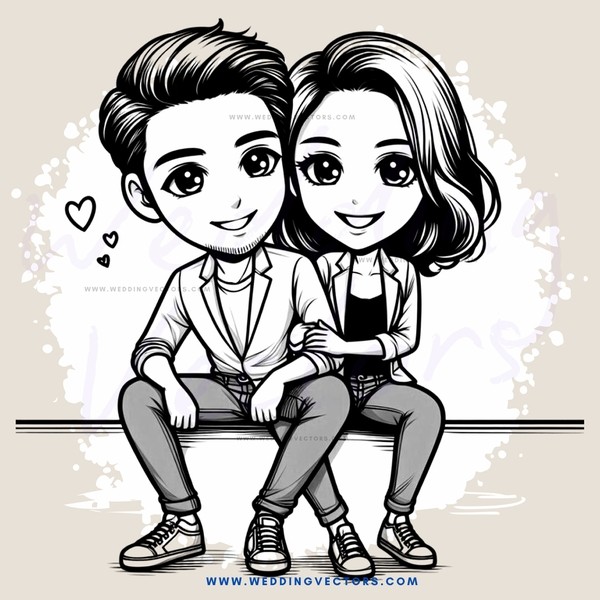 a couple sitting on a bench with smiling faces