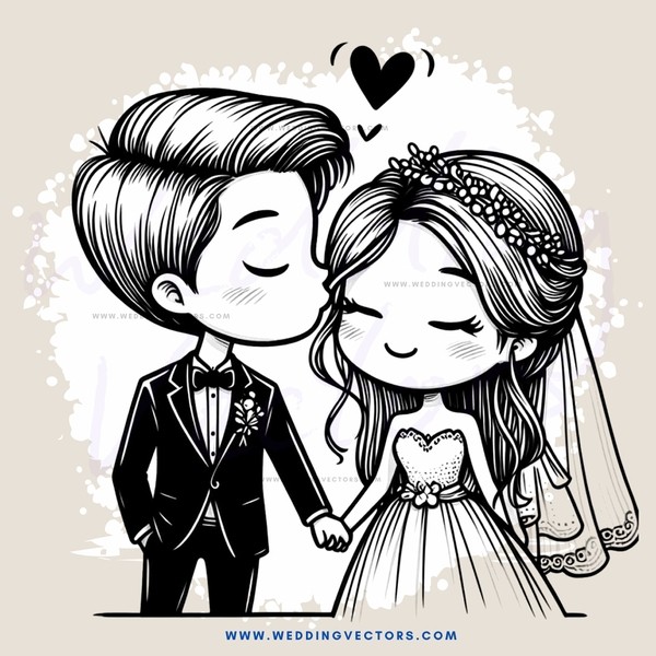 a couple in wedding attire kissing