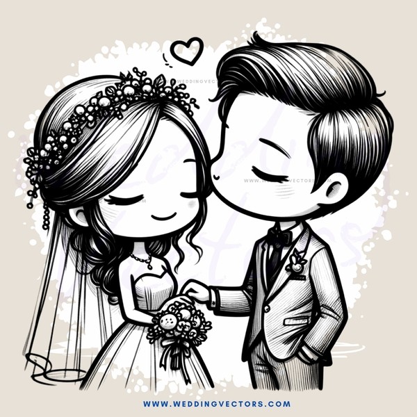 a couple kissing with flowers