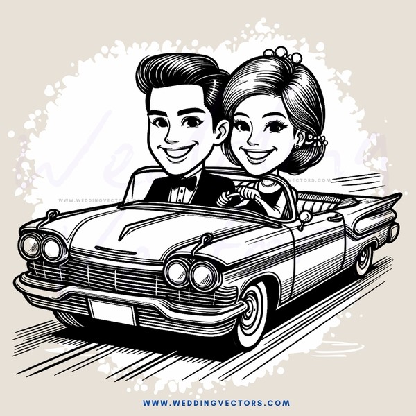 a couple rides together in a car