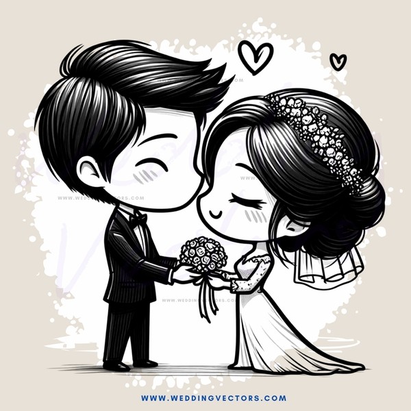 a newlywed couple kissing at their wedding