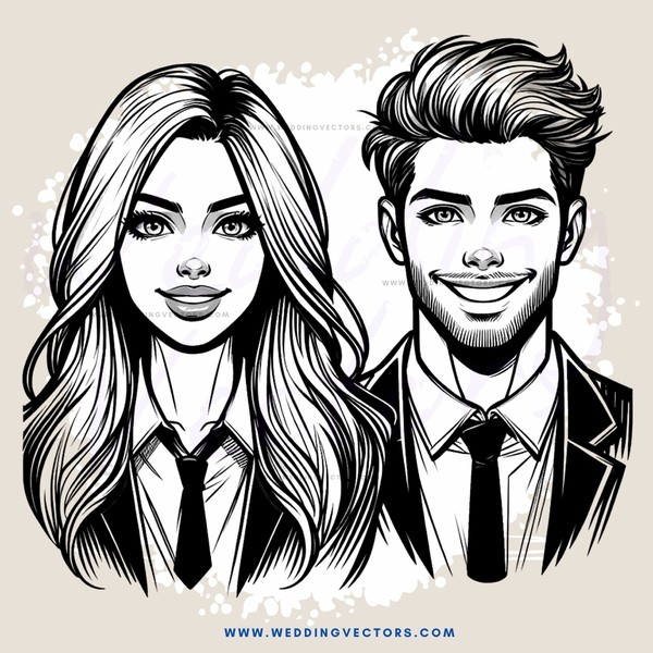 cartoon face with smile and tie