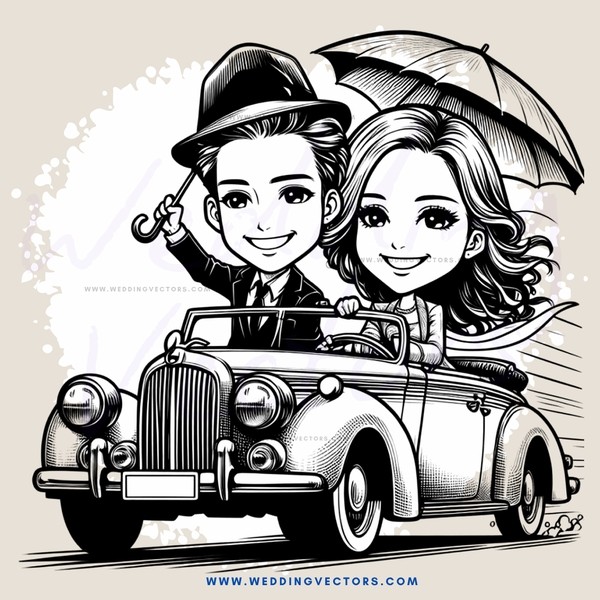 a couple enjoying a drive together
