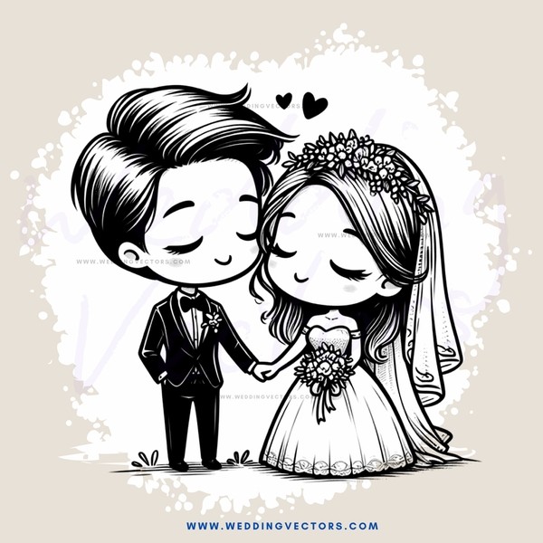 a groom and bride hold hands with flowers in their hands