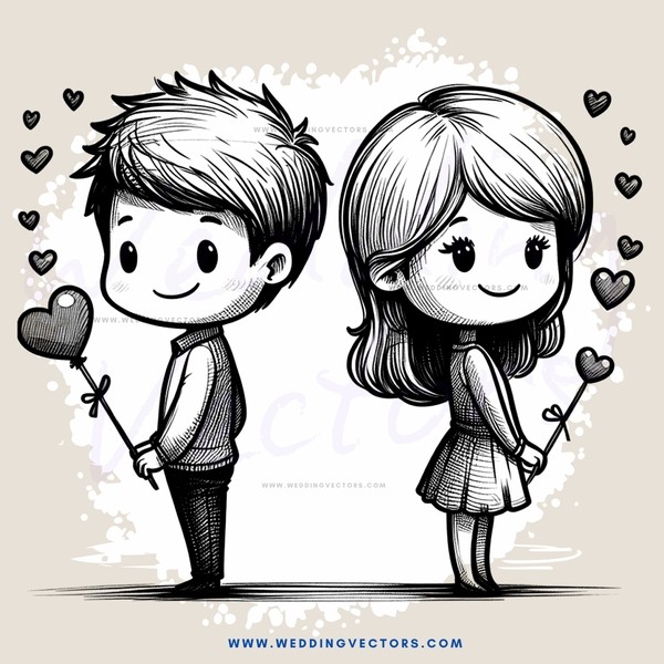 two people holding hearts with butterflies around them