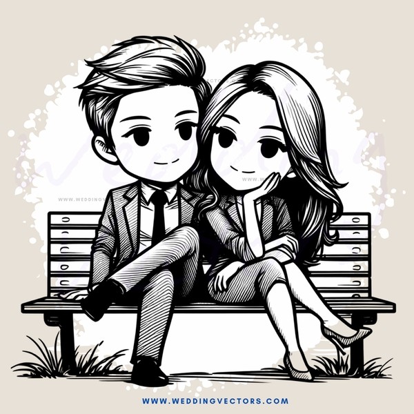 couple on a bench sitting close together