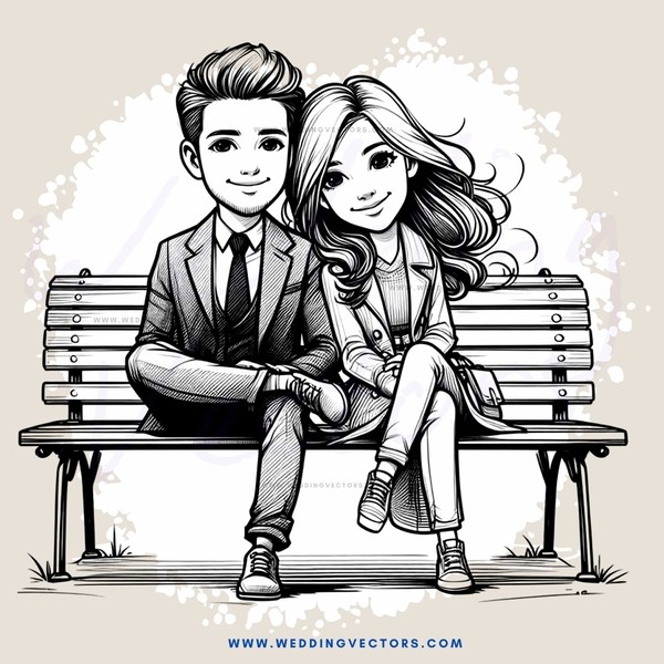 a couple sitting on a park bench