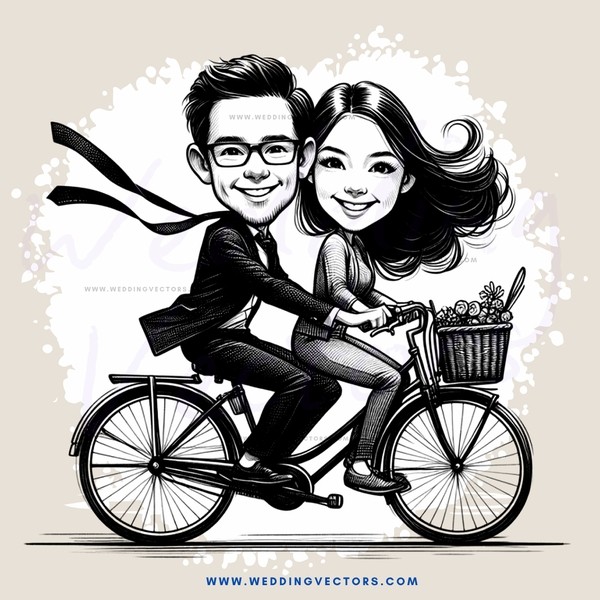 a man and woman riding bicycles together