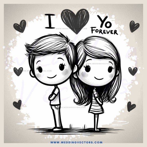i love you forever cartoon illustration